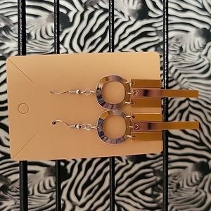 Silver & Gold Metal Earrings